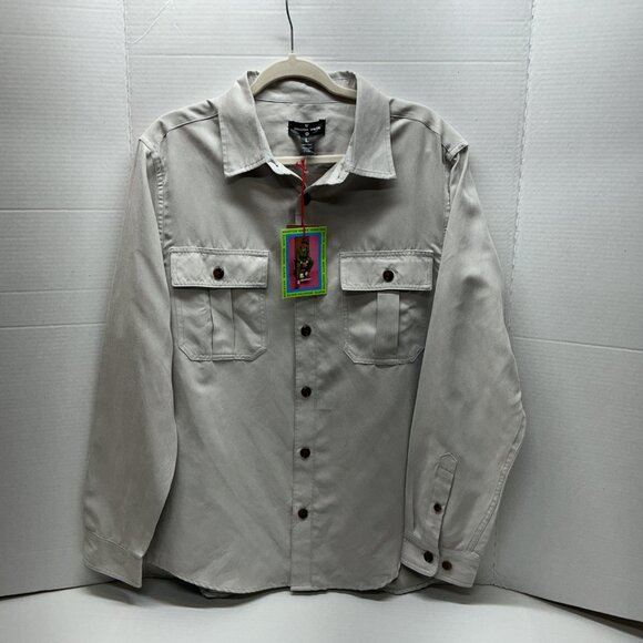 LARGE MENS LONG SLEEVE BUTTON DOWN FRONT NWT - Picture 10 of 14